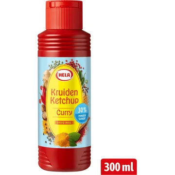 Hela Kruiden Ketchup Curry 30% minder suiker