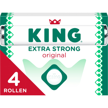 KING Pepermunt met een frisse pepermuntsmaak. Extra Strong