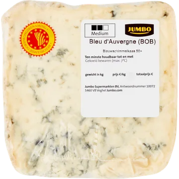 Jumbo Bleu d'Auvergne (BOB) Blauwschimmelkaas 50+ ca. 140 g