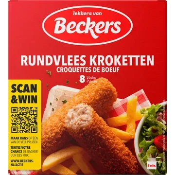 Beckers Rundvlees Kroketten Family Pack 8 x 70 g