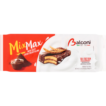 Balconi Mix Max with Tasty Cocoa Cream Filling 10 x 35 g