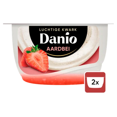 Danio Luchtige Kwark Aardbei 2 x 125 g