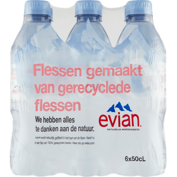 Evian Natuurlijk Mineraalwater - Fles 6 x 500ML
