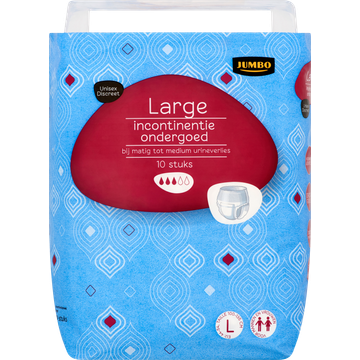 Jumbo Incontinentie Ondergoed Large 10 Stuks