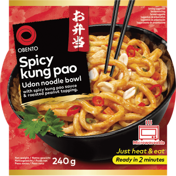 Obento Spicy kung pao udon noodle bowl