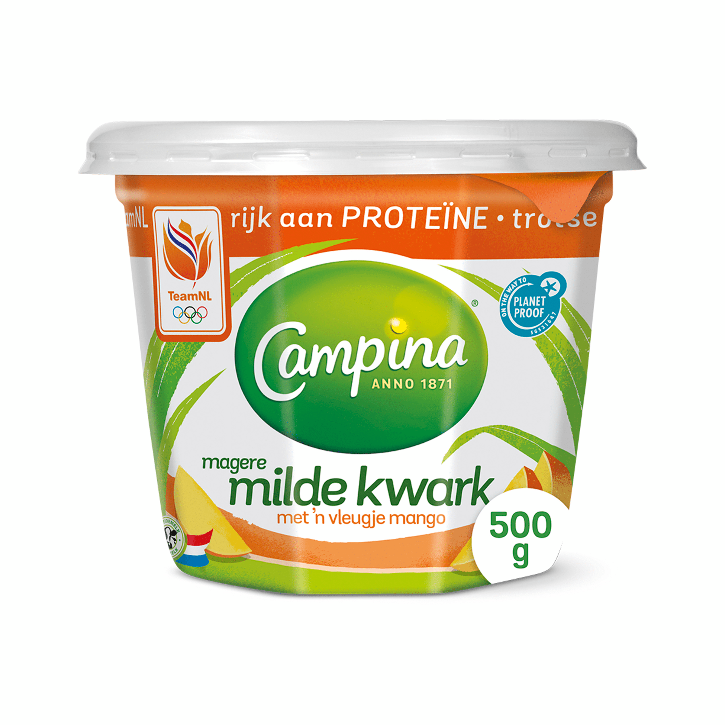 Campina Magere Milde Kwark met 'n Vleugje Mango 500 g