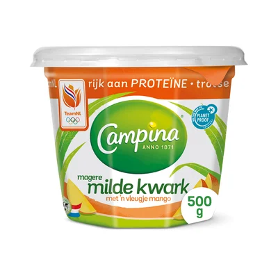 Campina Magere Milde Kwark met 'n Vleugje Mango 500 g