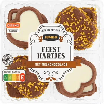 Jumbo Feesthartjes met Melkchocolade 133 g