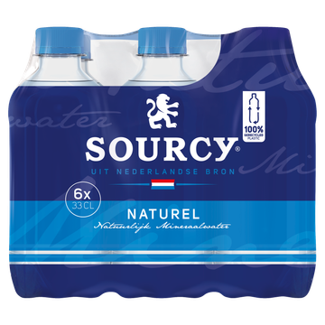 Sourcy Blauw mineraalwater Fles 6 x 330ml