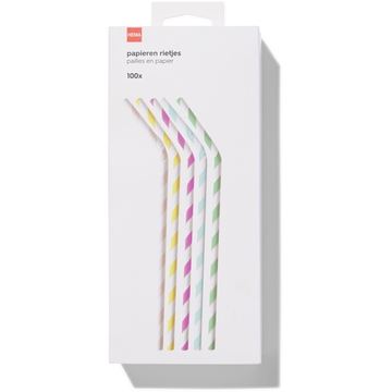 HEMA Papieren Rietjes 100 Stuks