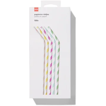 HEMA Papieren Rietjes 100 Stuks