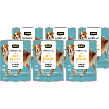 Jumbo Hondenbrokken in Saus Kip en Groenten 6 x 830 g