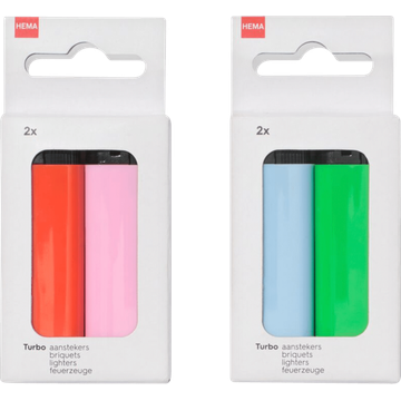 HEMA Aanstekers Turbo 2 Stuks