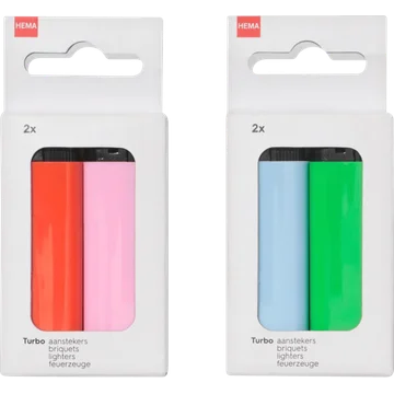 HEMA Aanstekers Turbo 2 Stuks