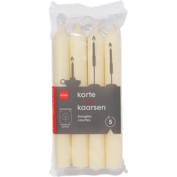 HEMA Korte Kaarsen Ivoor 8 Stuks