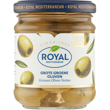 Royal Mediterranean Grote Groene Olijven 205 g