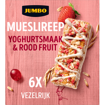 Jumbo Mueslireep Yoghurtsmaak & Rood Fruit 6 Stuks