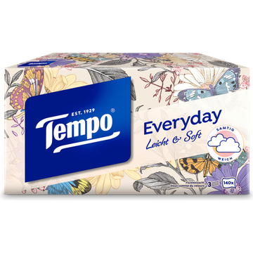 Tempo Light Doekjes 3-Laags XXL Box 140 Stuks