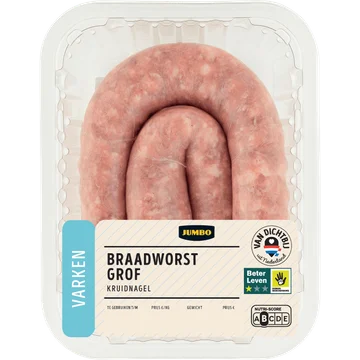 Jumbo Grove Braadworst Kruidnagel Varken 400g