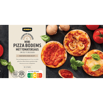 Jumbo Mini Pizzabodems met Tomatensaus 10 Stuks