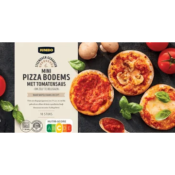 Jumbo Mini Pizzabodems met Tomatensaus 10 Stuks