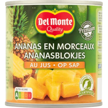 Del Monte Ananasblokjes op Sap 435g