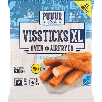 Puuur Visch Vissticks XL Oven & Airfryer 630 g