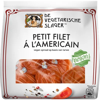 De Vegetarische Slager Petit Filet á l'Americain 5 Stuks 120 g