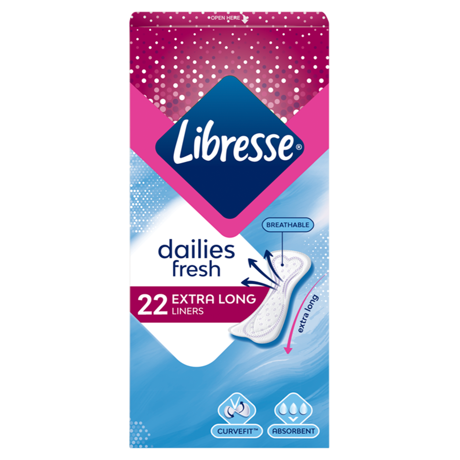 Libresse Extra Long Inlegkruisjes 22 Stuks