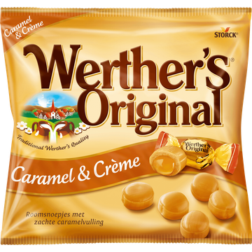 Werther's Original Roomsnoepjes Caramel & Crème Zak, 150 gram