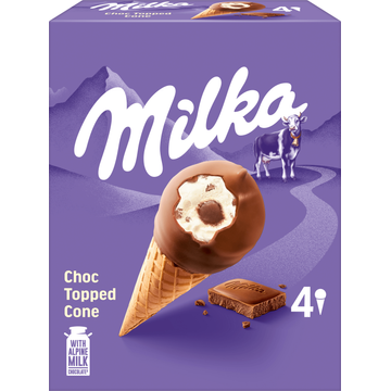 Milka IJshoorntjes 4 Stuks