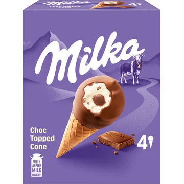 Milka IJshoorntjes 4 Stuks