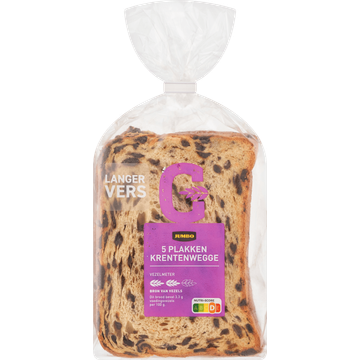 Jumbo - Krentenwegge Sneetjes - 5 Stuks