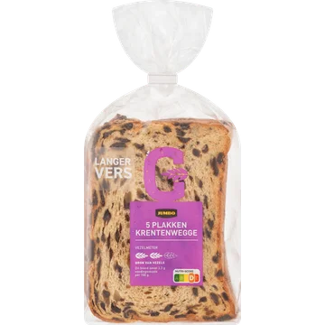 Jumbo - Krentenwegge Sneetjes - 5 Stuks
