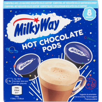 Milky Way Hot Chocolate Pods 8 x 15 g