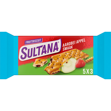 Sultana Fruitbiscuit aardbei 30% minder suiker