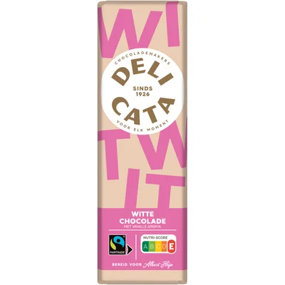 Delicata Reep witte chocolade met vanille aroma