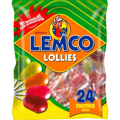 Lemco Lollies Lekkerrr 24 Stuks 240 g