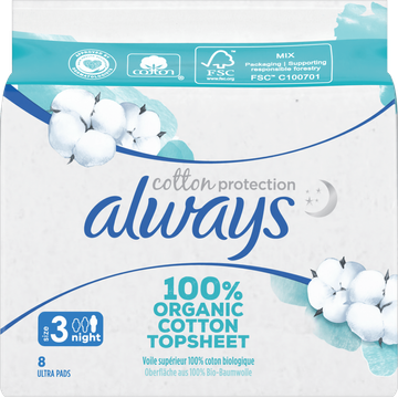 Always Cotton Protection Night Maandverband