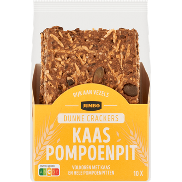 Jumbo Dunne Crackers Kaas & Pompoenpitten 10 Stuks