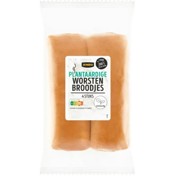 Jumbo Plantaardige Worstenbroodjes 4 Stuks