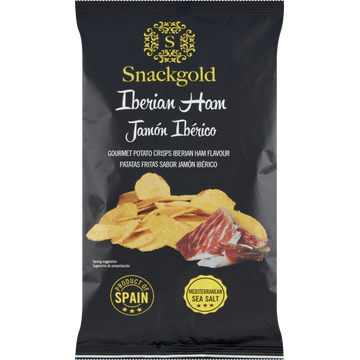 Snackgold Iberian Ham Gourmet Potato Crisps 125 g