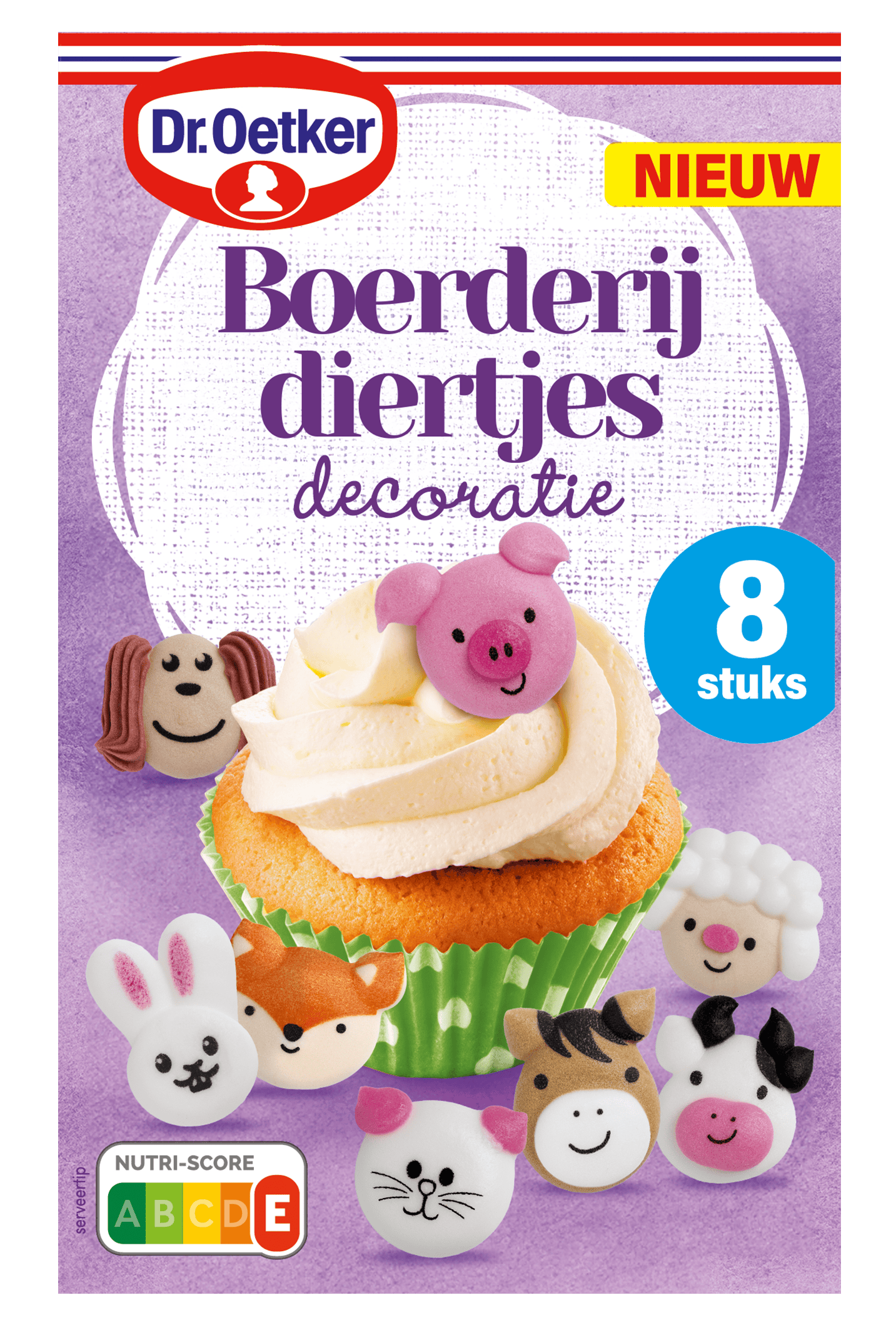 Dr. Oetker Boerderij Diertjes Decoratie 8 Stuks 13 g