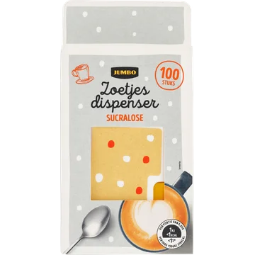 Jumbo Zoetjes Dispenser Sucralose 100 Stuks