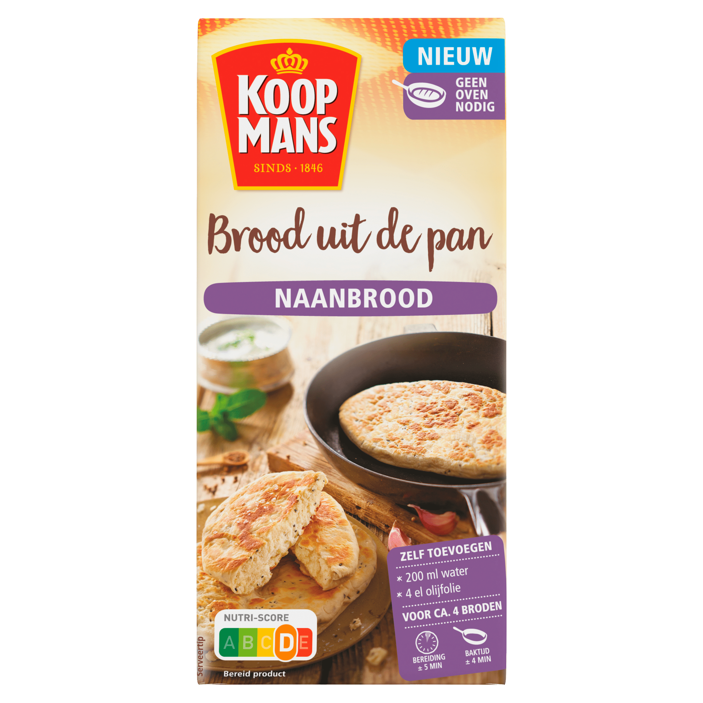 Koopmans Brood uit de Pan Naanbrood flatbread bakmix