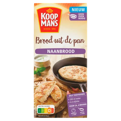 Koopmans Brood uit de Pan Naanbrood flatbread bakmix