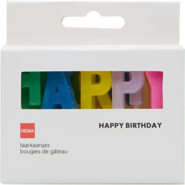 HEMA taartkaarsjes Happy Birthday Multicolour