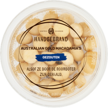 Handgebrand Australian Gold Macadamia's Gezouten 90 g