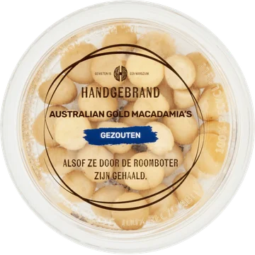 Handgebrand Australian Gold Macadamia's Gezouten 90 g