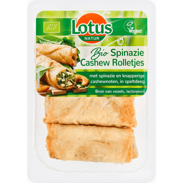 Lotus Natur Bio Spinazie Cashew Rolletjes 200 g